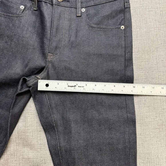 Uniqlo Selvedge Jeans 29x26 Blue Slim Straight Japanese Kaihara Denim - Picture 7 of 16